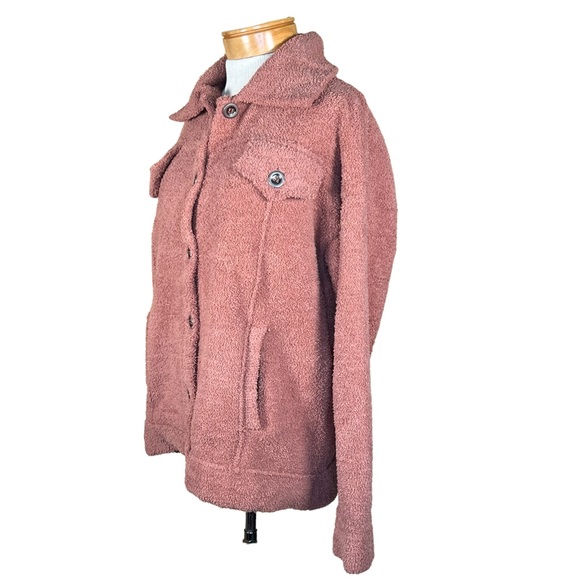 Tahari Women’s Mauve/Pink Plush Cozy Fleece Jacket Shacket XL - Picture 10 of 10